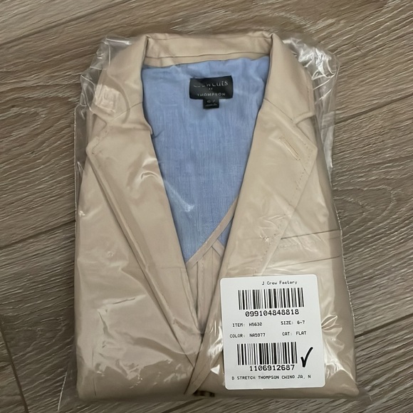 J Crew Factory Boys' Thompson suit jacket in flex chino H5630 - Picture 5 of 5